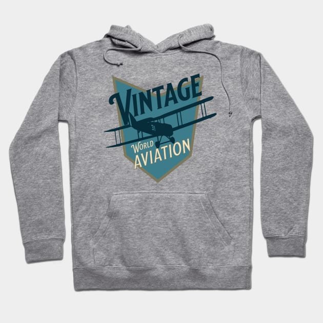 Vintage World Aviation badge Hoodie by SpaceWiz95